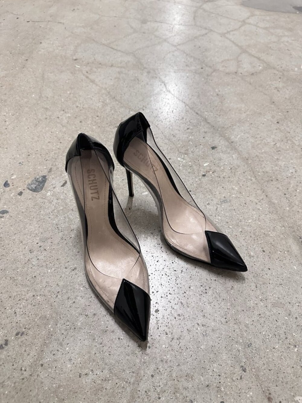 Schutz Cendi Heels Transparente & Black - Picture 3 of 7